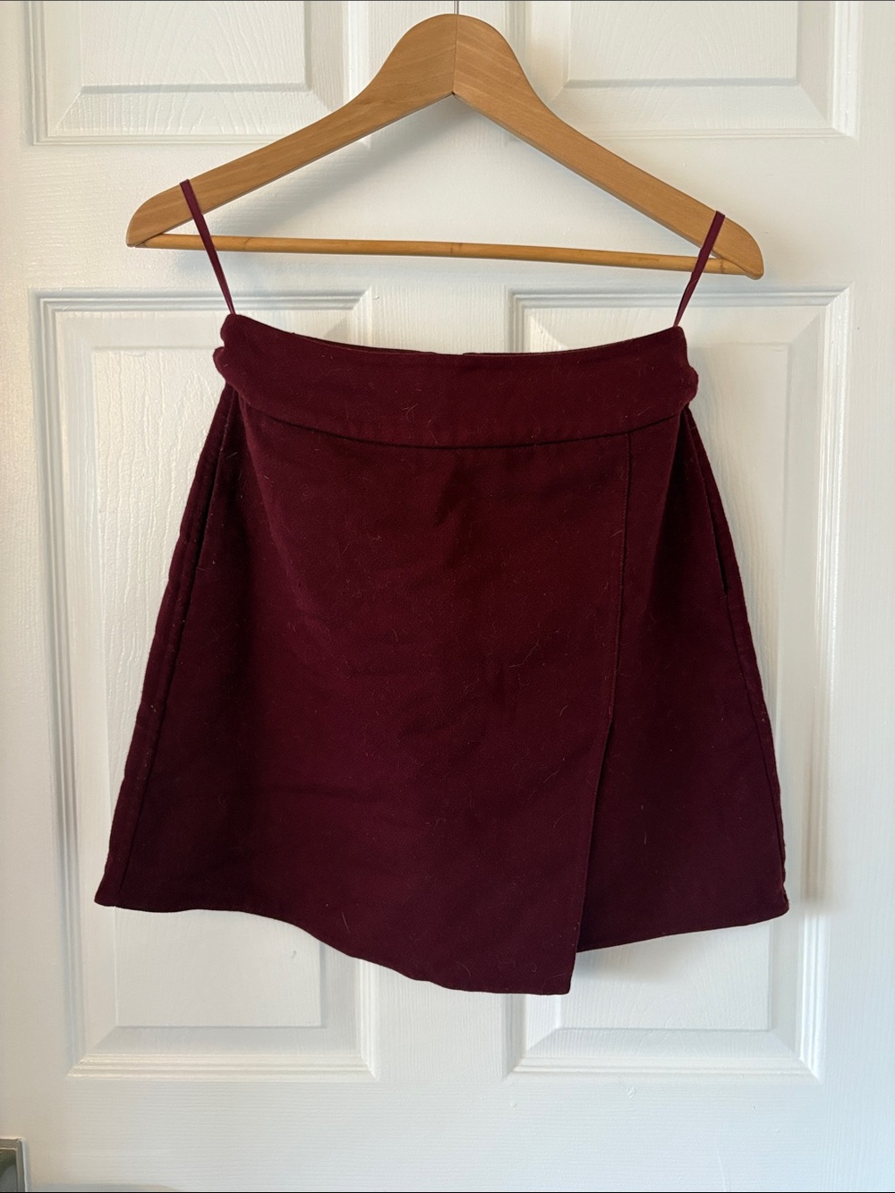 Uniqlo Wine Red A-Line Wrap Skirt